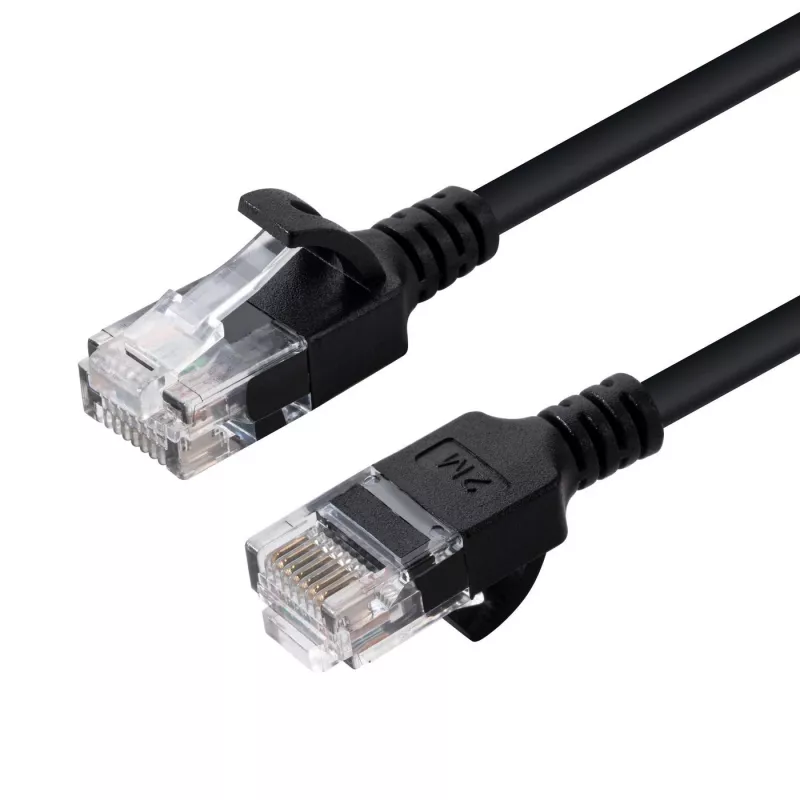 Microconnect V-UTP6A10S cavo di rete slim nero 10 m Cat6a U/UTP (UTP)