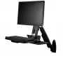 StarTech.com postazione di lavoro a parete – scrivania in piedi Full-Motion articolata con braccio ergonomico regolabile in altezza per monitor e tastiera – supporto per mouse e scanner – display VESA singolo