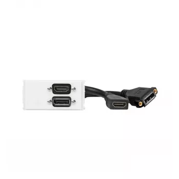 Vivolink WI221267 placca HDMI + DisplayPort bianco