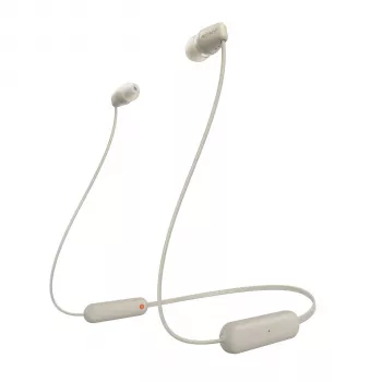 Sony WI-C100 cuffie wireless in-ear chiamate/musica Bluetooth beige
