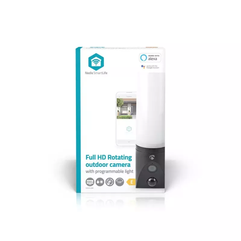 Telecamera di videosorveglianza IP Nedis WIFICOL20BK da esterno 1920x1080 wireless nera