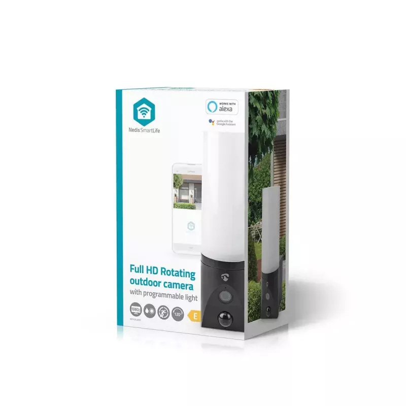 Telecamera di videosorveglianza IP Nedis WIFICOL20BK da esterno 1920x1080 wireless nera