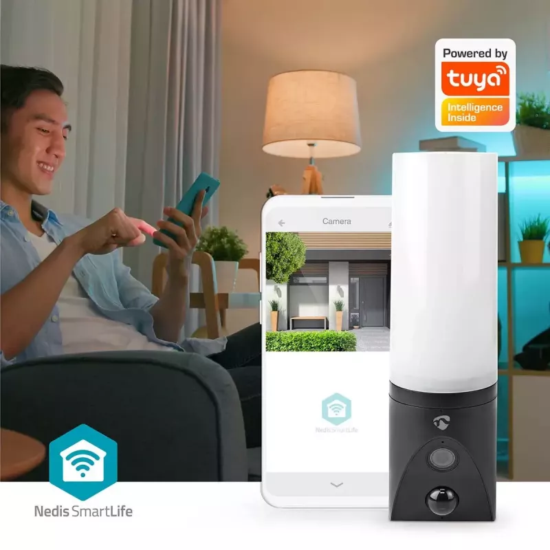 Telecamera di videosorveglianza IP Nedis WIFICOL20BK da esterno 1920x1080 wireless nera