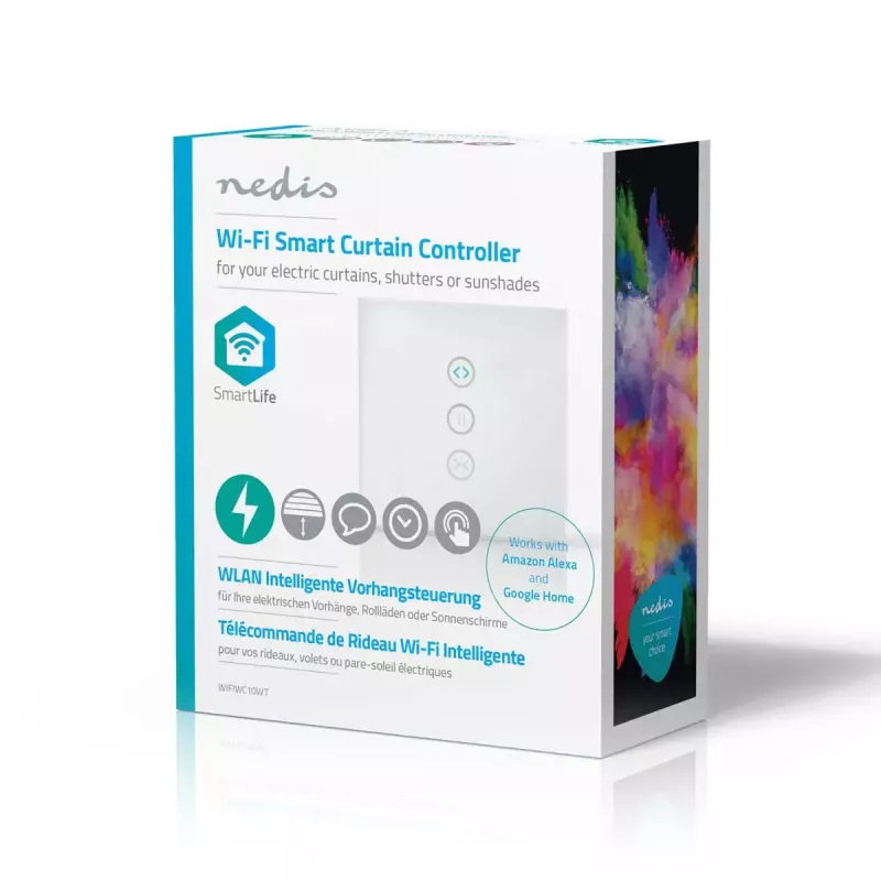 Trasmettitore WWAN da parete Nedis WIFIWC10WT — interfaccia smart home cablata e wireless