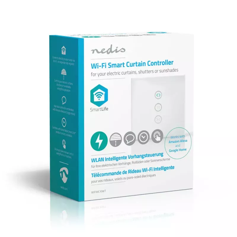 Trasmettitore WWAN da parete Nedis WIFIWC10WT — interfaccia smart home cablata e wireless