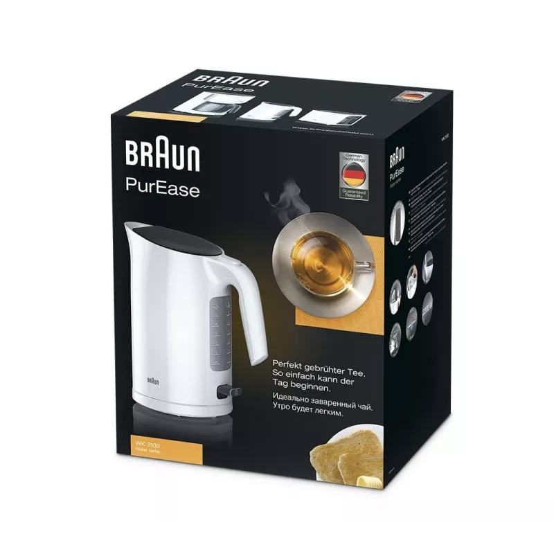 Braun PurEase WK 3100 WH bollitore 1,7 L 2200 W bianco