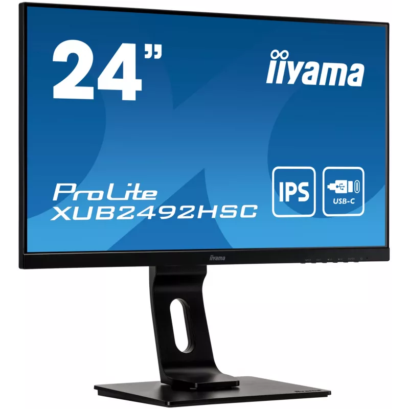 iiyama ProLite XUB2492HSC-B1 monitor LED 61 cm (24 pollici), IPS, Pivot, USB-C