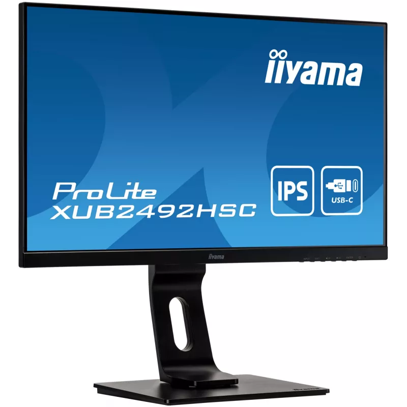 iiyama ProLite XUB2492HSC-B1 monitor LED 61 cm (24 pollici), IPS, Pivot, USB-C