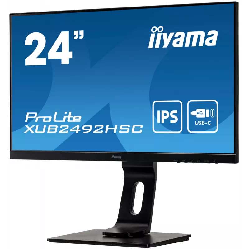 iiyama ProLite XUB2492HSC-B1 monitor LED 61 cm (24 pollici), IPS, Pivot, USB-C