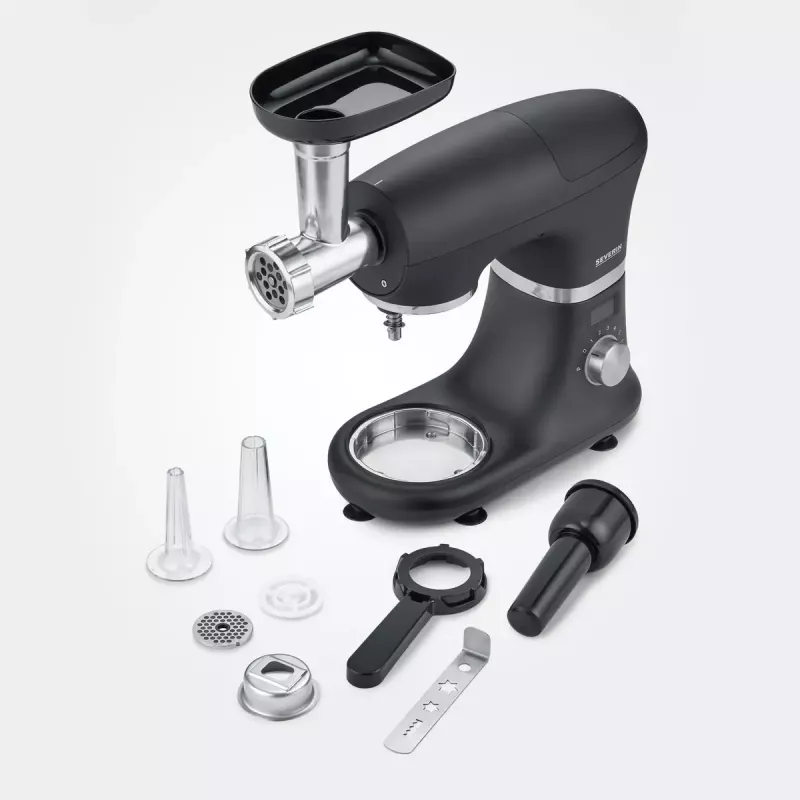 Severin ZB 5591 accessorio tritacarne per robot da cucina KM 3896, KM 3897, KM 3898, argento/nero