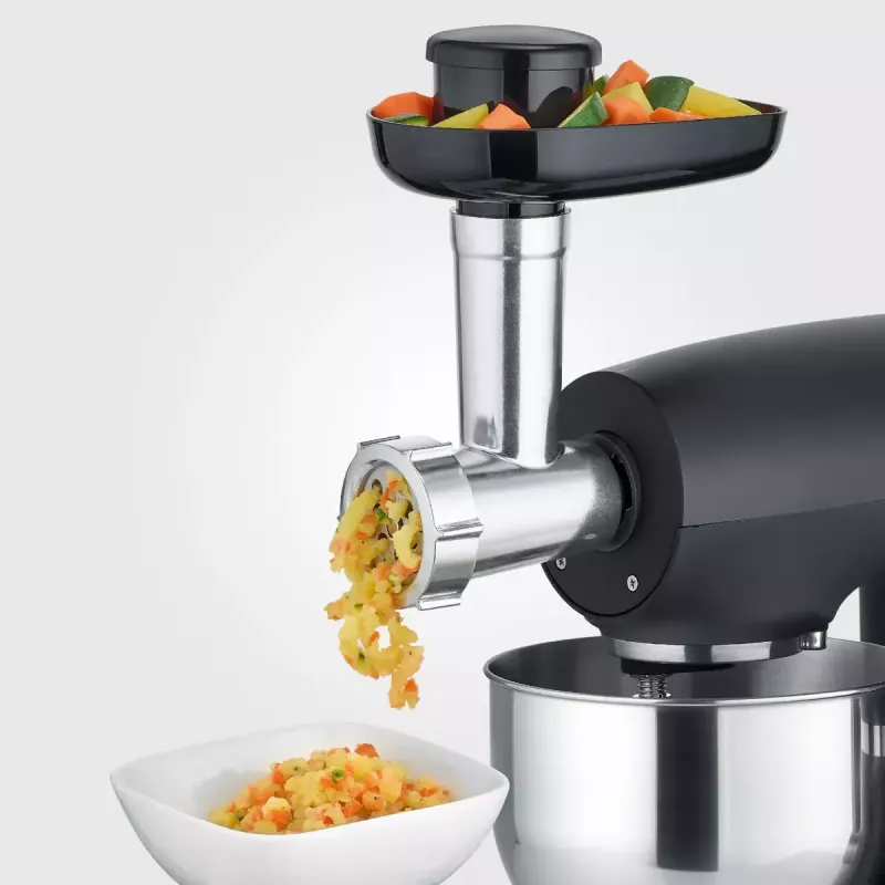Severin ZB 5591 accessorio tritacarne per robot da cucina KM 3896, KM 3897, KM 3898, argento/nero