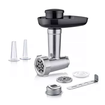 Severin ZB 5591 Accessorio tritacarne per robot da cucina KM 3896, KM 3897, KM 3898, argento/nero
