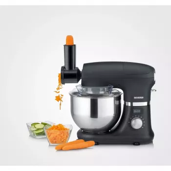 Severin ZB 5592 accessorio taglia verdure per robot da cucina, 3 tamburi in acciaio inox