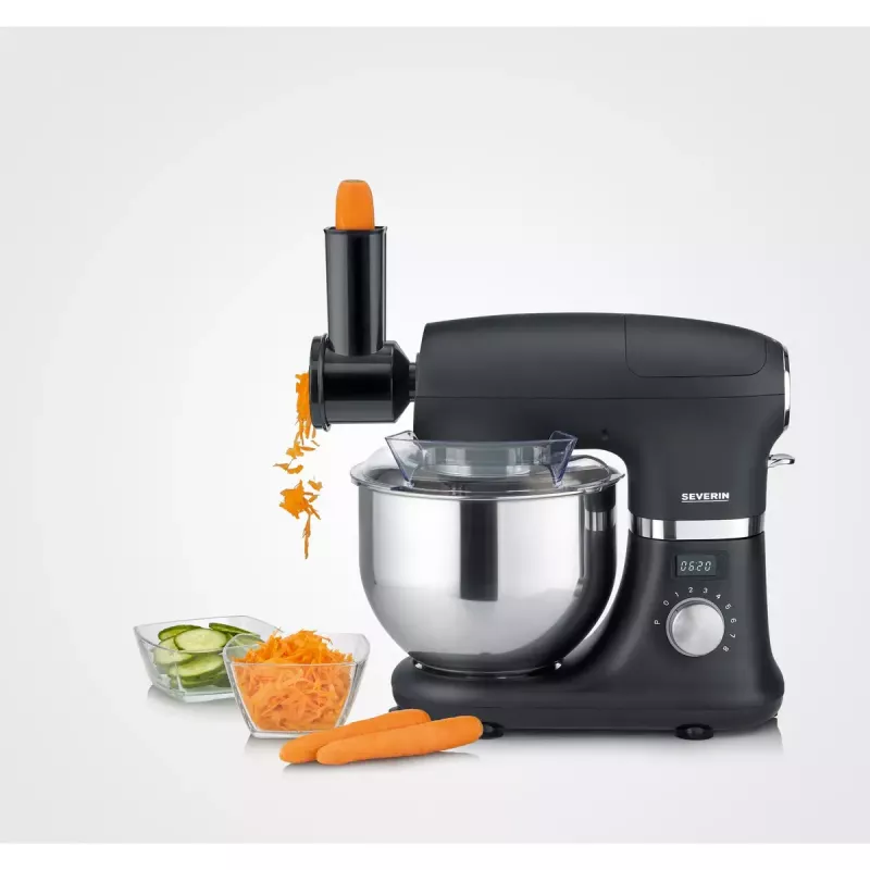 Severin ZB 5592 accessorio taglia verdure per robot da cucina, 3 tamburi in acciaio inox