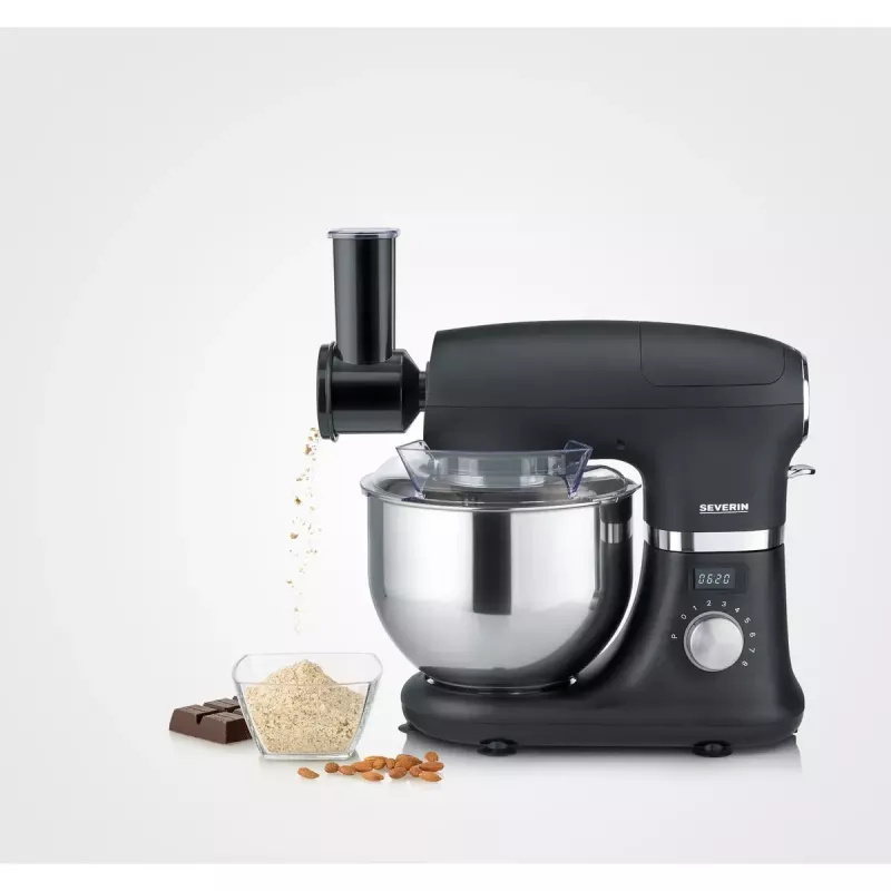 Severin ZB 5592 accessorio taglia verdure per robot da cucina, 3 tamburi in acciaio inox