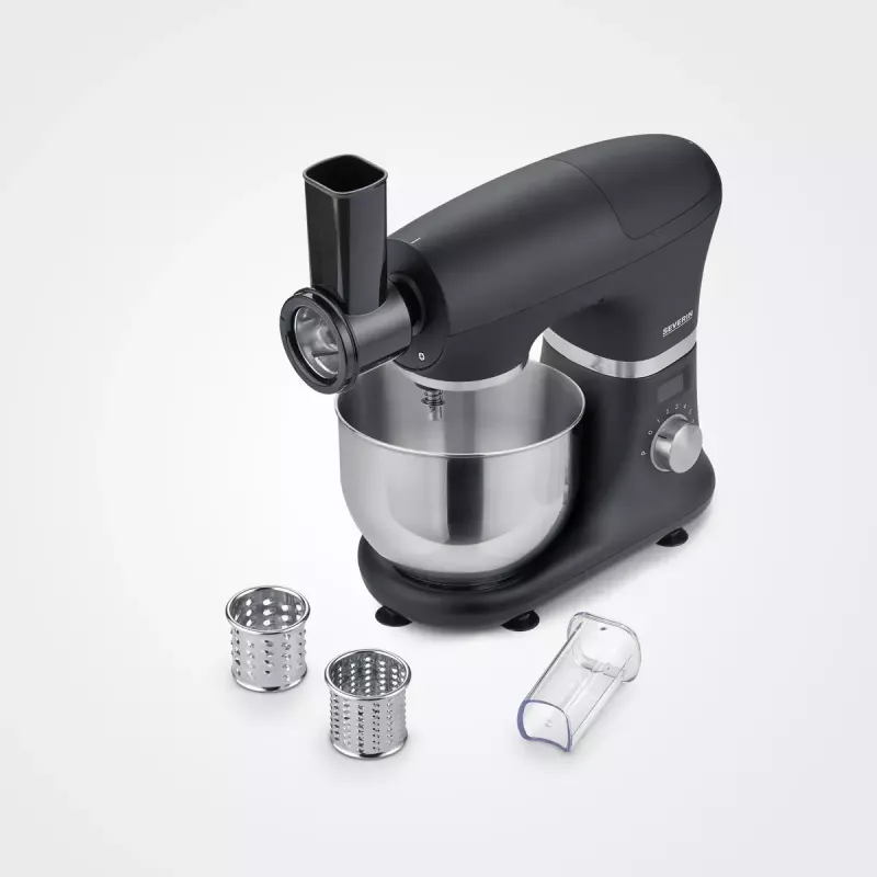 Severin ZB 5592 accessorio taglia verdure per robot da cucina, 3 tamburi in acciaio inox