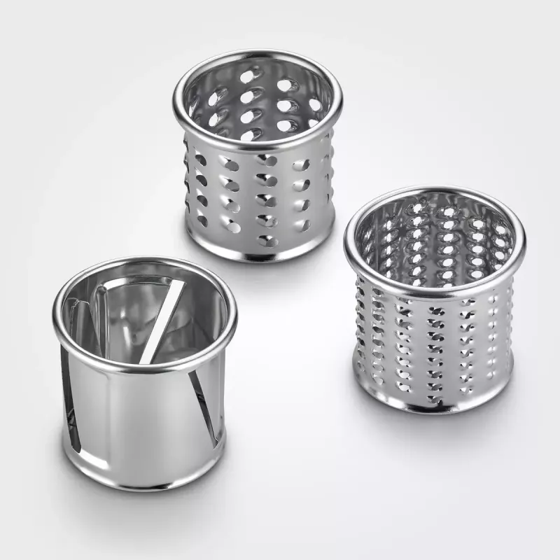 Severin ZB 5592 accessorio taglia verdure per robot da cucina, 3 tamburi in acciaio inox
