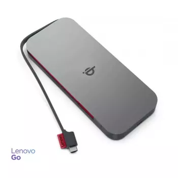 Lenovo GO Litio-polimero (LiPo) 10000 mAh Ricarica senza fili grigio