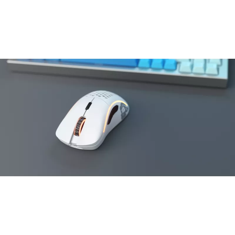 Glorious Gaming Glorious Model D Wireless - bianco opaco, per destrorsi, RF Wireless, 19000 DPI, bianco