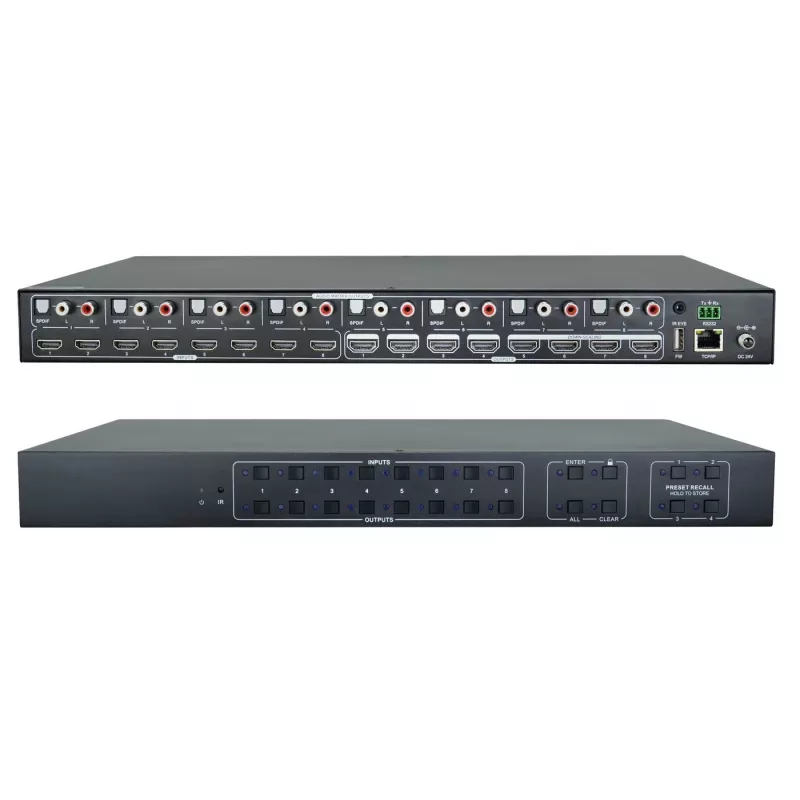 Matrice switcher AV Vivolink VLHDMIMAT8X8 3840x2160 18 Gbit/s