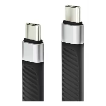 Techly ICOC-USBC-FL-U4 Cavo USB USB4 Gen 2x2 0,124 m nero