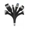 Techly ICOC-USBC-FL-U4 USB4 Gen3 USB-C a USB-C cavo piatto flessibile, 0,124 m
