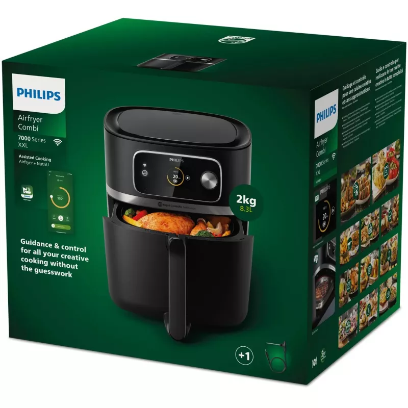 Friggitrice ad aria Philips serie 7000 HD9880/90 8,3 l 2200 W nero acciaio inox