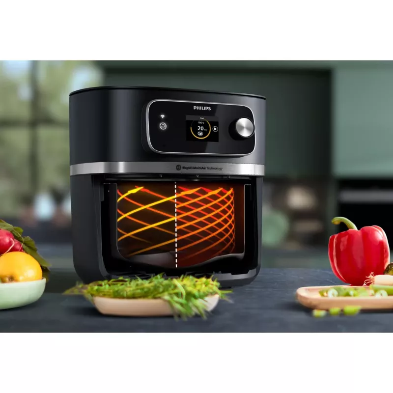 Friggitrice ad aria Philips serie 7000 HD9880/90 8,3 l 2200 W nero acciaio inox