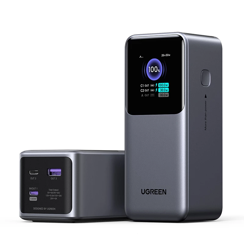 Powerbank Ugreen 20000mAh 130W ricarica rapida litio grigio