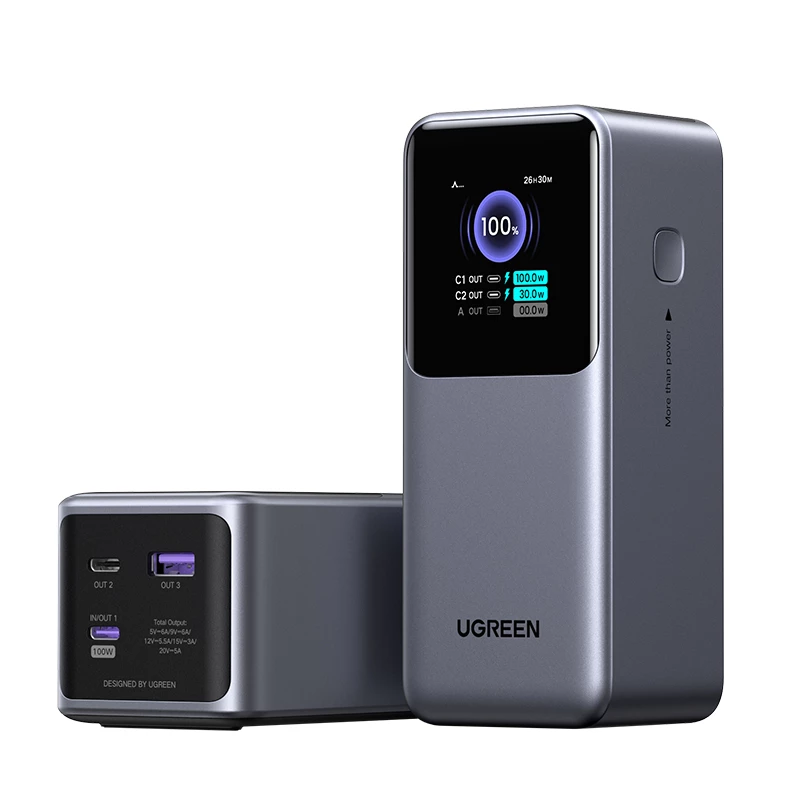 Powerbank Ugreen 20000mAh 130W ricarica rapida litio grigio