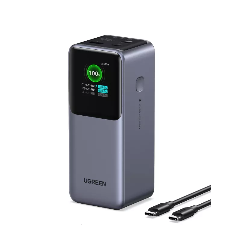 Powerbank Ugreen 20000mAh 130W ricarica rapida litio grigio
