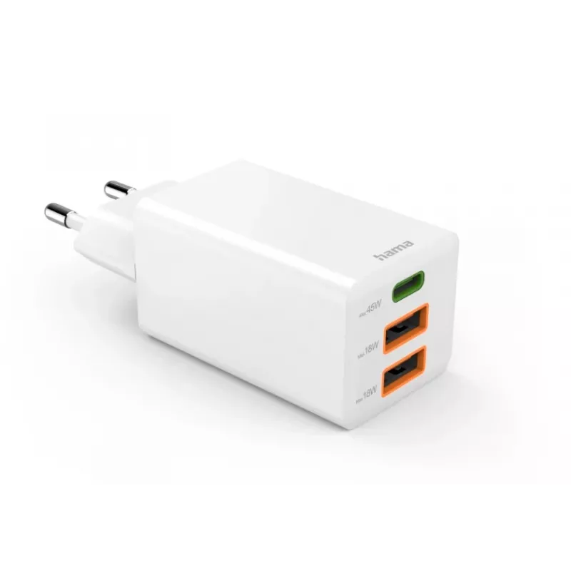 Hama 00201995 caricabatterie per dispositivi mobili smartphone bianco AC ricarica rapida interno, esterno