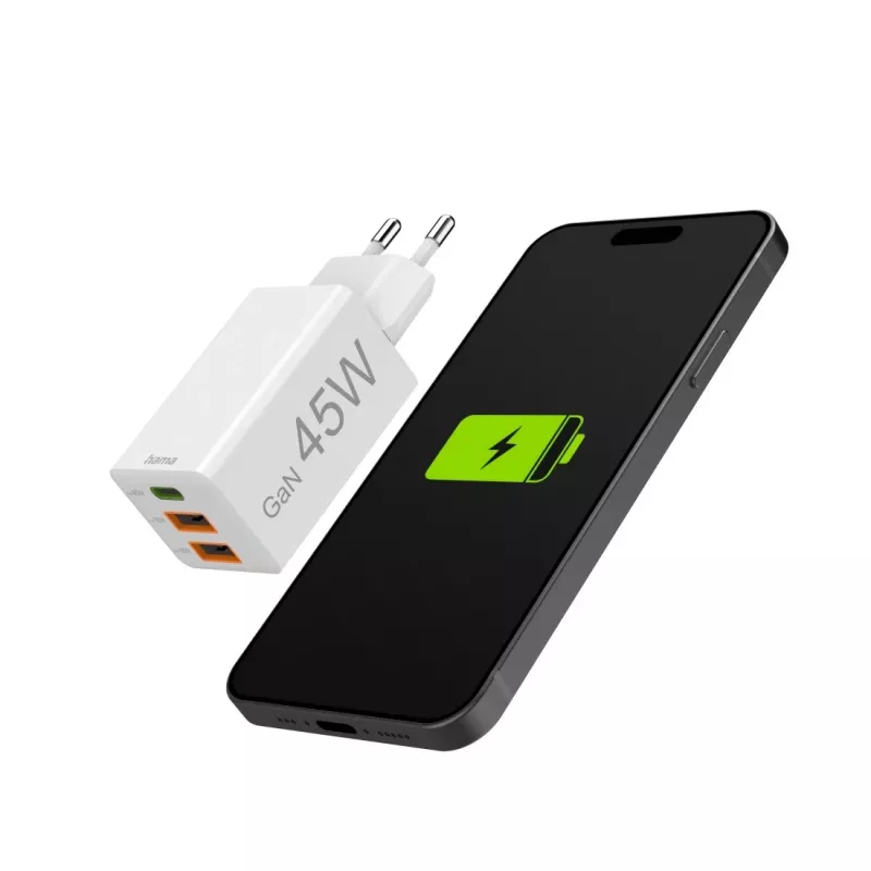 Hama 00201995 caricabatterie per dispositivi mobili smartphone bianco AC ricarica rapida interno, esterno