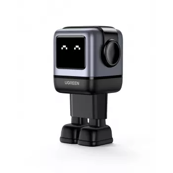 Ugreen Nexode RG 65W caricabatterie GaN 3 porte computer portatile, cellulare, laptop, powerbank, telefono grigio AC ricarica rapida per interni