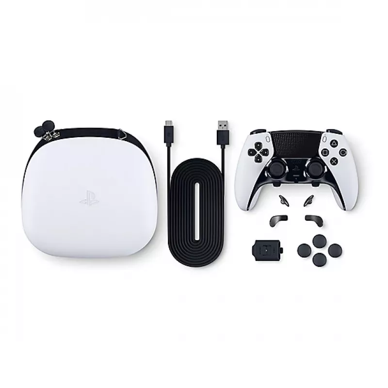 Gamepad Sony DualSense Edge per PlayStation 5 — con filo e wireless (Bluetooth/USB), nero/bianco