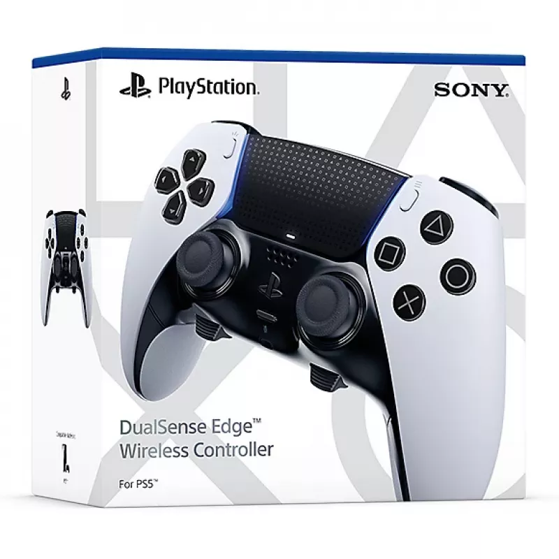 Gamepad Sony DualSense Edge per PlayStation 5 — con filo e wireless (Bluetooth/USB), nero/bianco