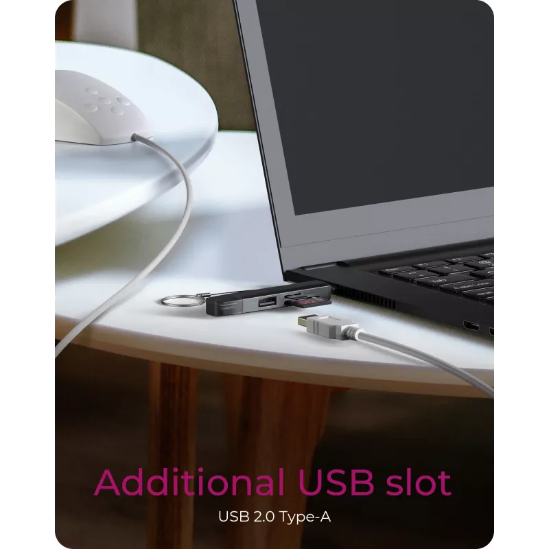 Lettore di schede icybox 61179 – USB 3.2 Gen1 3-in-1, connettori USB Type-C e Type-A
