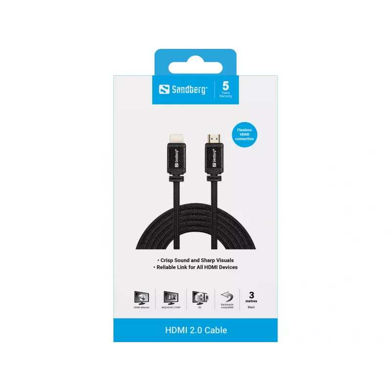Cavo HDMI Sandberg HDMI 2.0 19M-19M 3m