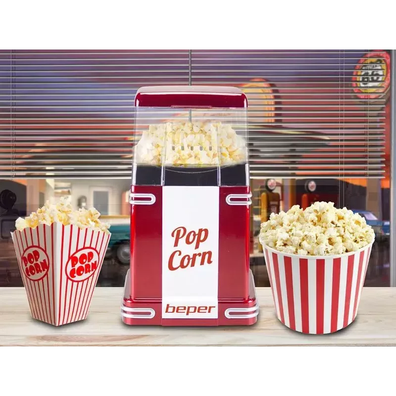 Macchina per popcorn Beper 90.590Y rosso bianco 1200 W 3 min