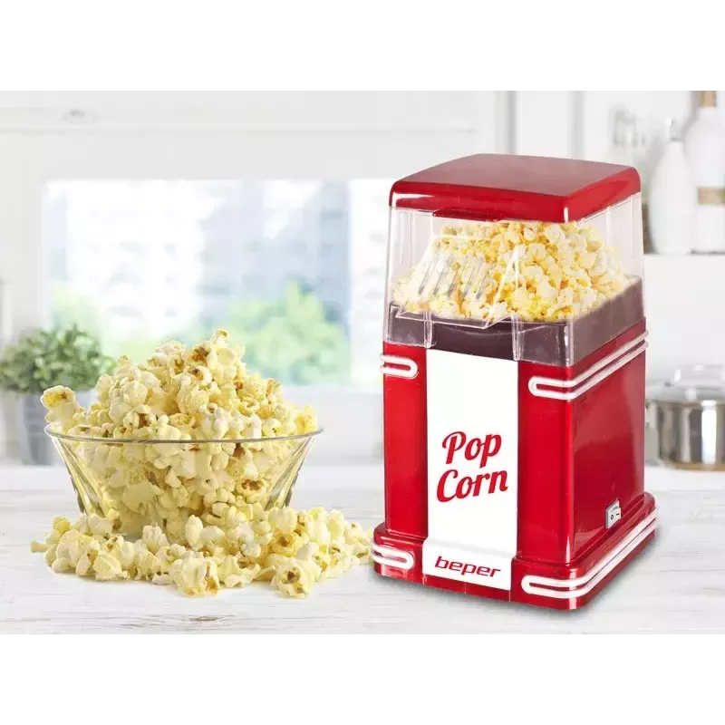 Macchina per popcorn Beper 90.590Y rosso bianco 1200 W 3 min
