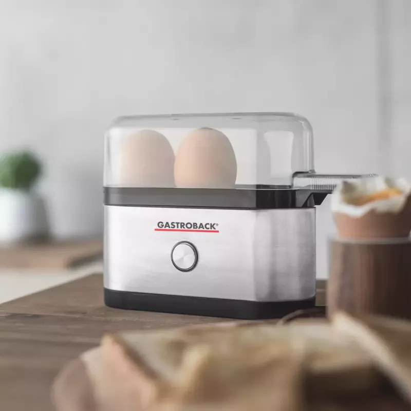 Cuociuova Gastroback Design Mini 3 uova 350 W nero acciaio inox