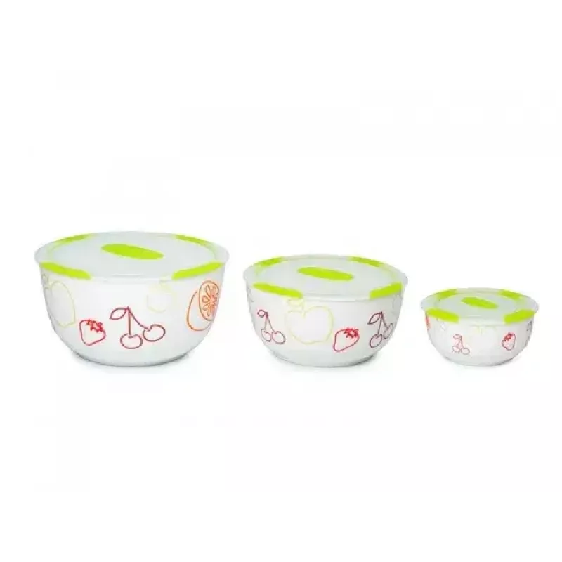 Set di insalatiere in ceramica Oursson BS2981RD/GA, verde mela