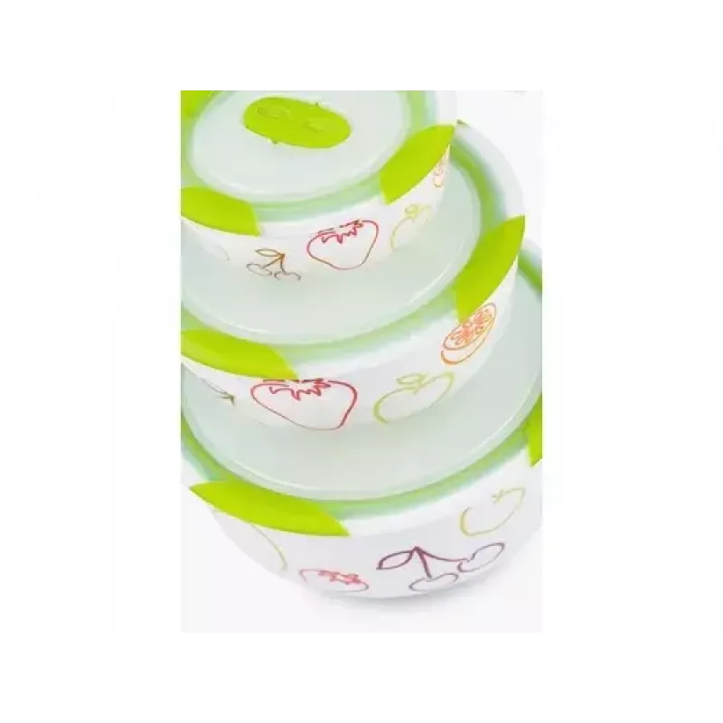 Set di insalatiere in ceramica Oursson BS2981RD/GA, verde mela