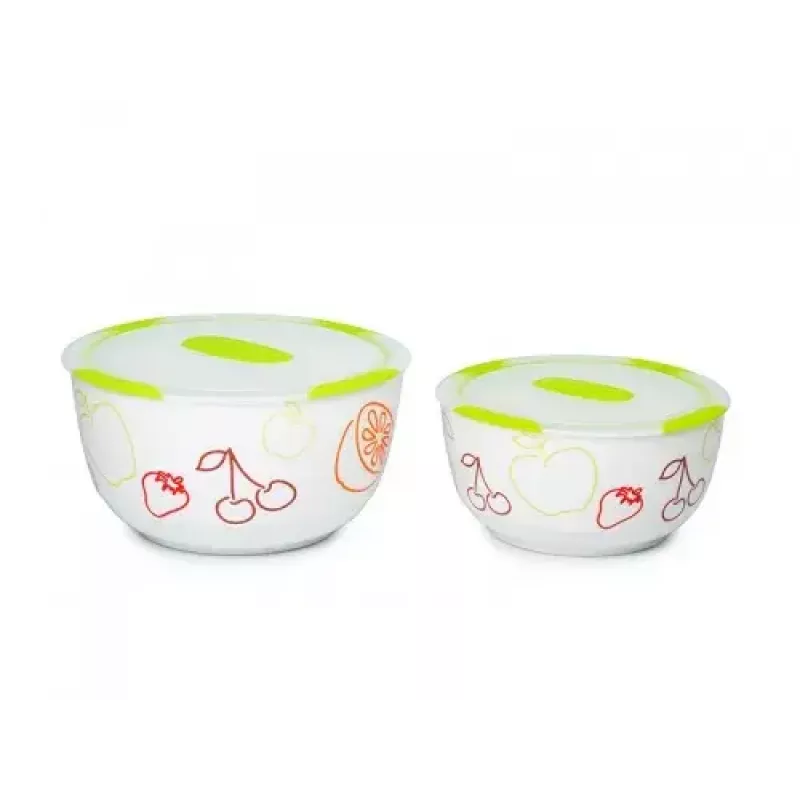 Oursson BS4781RC/GA set di insalatiere in ceramica, verde mela