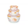 Set di ciotole OURSSON BS2981RC/OR 1,7 L rotondo in ceramica arancione bianco 3 pz.