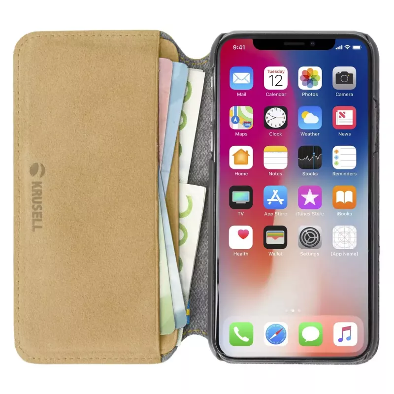 Custodia a libro Krusell Broby 4 Card SlimWallet per iPhone X/XS