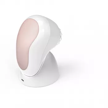 HoMedics FAC-600-EU spazzola per il viso a pulsazione rosa oro, bianca a batteria