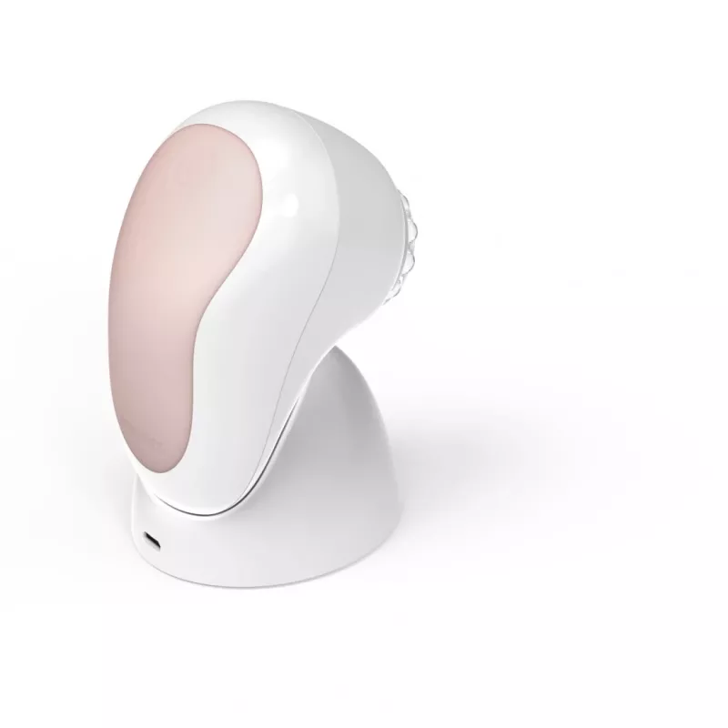 HoMedics FAC-600-EU spazzola per il viso a pulsazione rosa oro, bianca a batteria