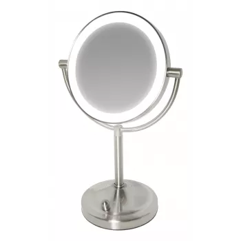 HoMedics MIR-8150-EU specchio da trucco da appoggio rotondo acciaio inox