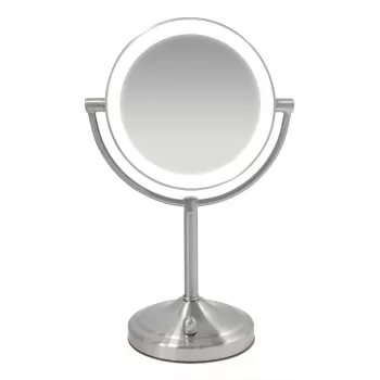 HoMedics MIR-8150-EU specchio da trucco da appoggio rotondo acciaio inox